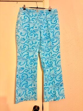 Lilly Pulitzer Womens Koi Print Cropped Ankle Pants